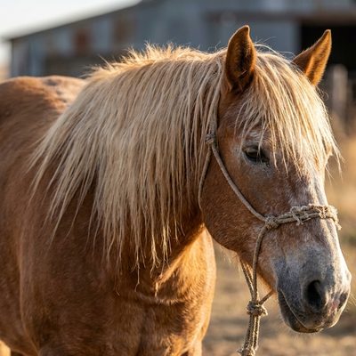 Canelo, un caballo alazán de crin clara